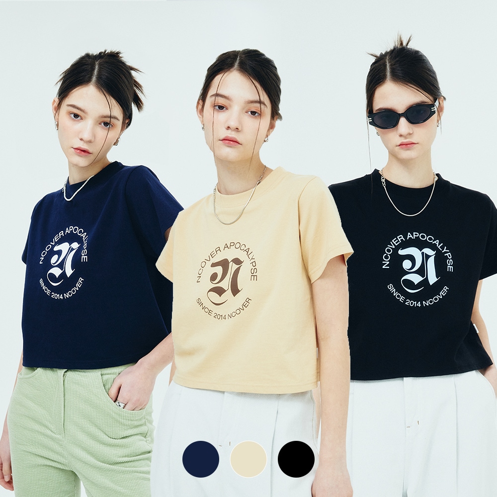 ROMAN TYPO LOGO TSHIRT-3COLOR