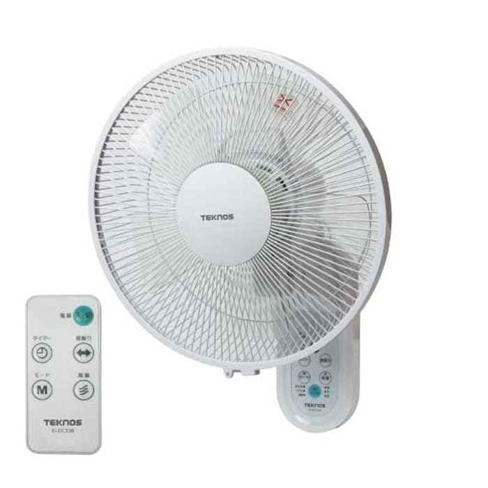 壁掛け扇風機 DCモーター 羽根径30cm フルリモコン(ホワイト) KI-DC338