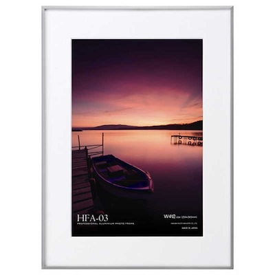 他サイト： ハクバ　アルミ額　HFA-03SV-W4 シルバｰ ワイド4切の商品画像