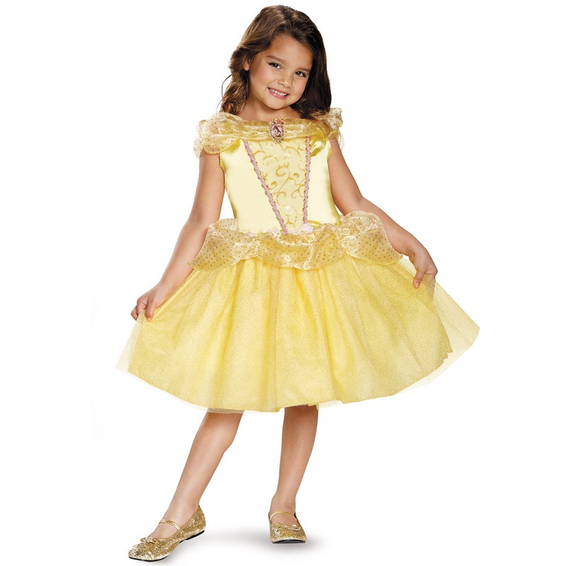 コスプレ 仮装 ベルドレス クラシック 女の子用 S(4-6x) 【 コスプレ 衣装 ハロウィン 仮装 コスチューム 子供 アニメ キッズ ディズニープリンセス グッズ ドレス 美女と野獣 パーティー