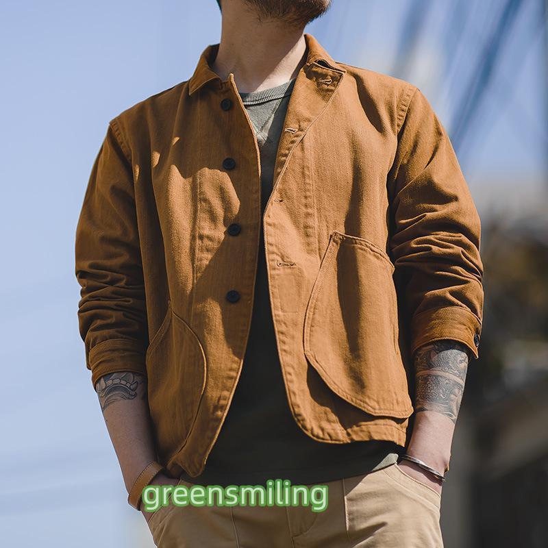 大容量ポケット ワークジャケット かっこいい アメカジ 多ポケット メンズジャケット ボタン留め アウター ストリート 無地 春秋服 綿