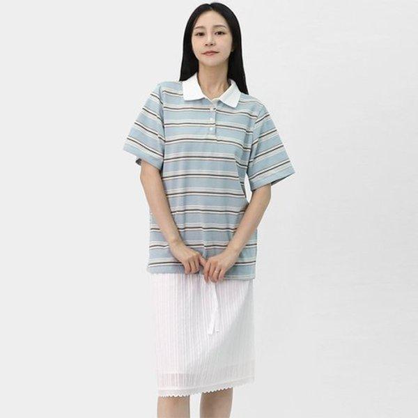 女性半袖ラグビーティー半袖ティーオーバーフィット・トンガラカラーTシャツLLE...