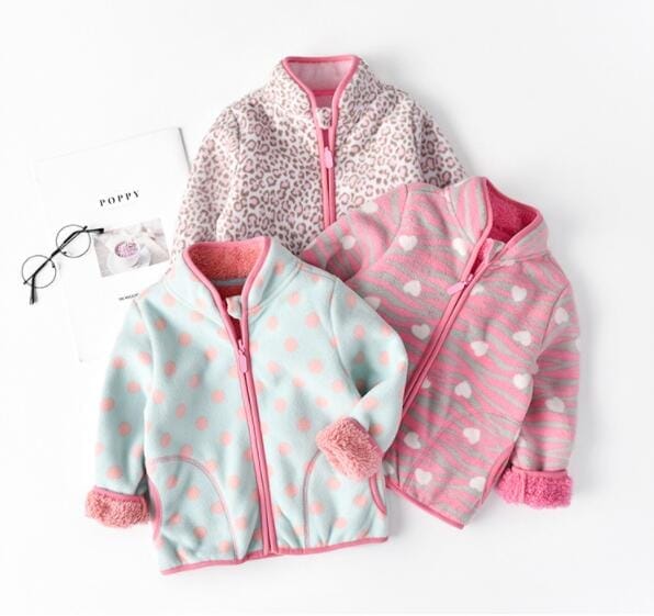 秋冬の新しい韓国のファッション 女の子かわいい子供服コーラルフリース 厚く暖かい ジャケット8W17