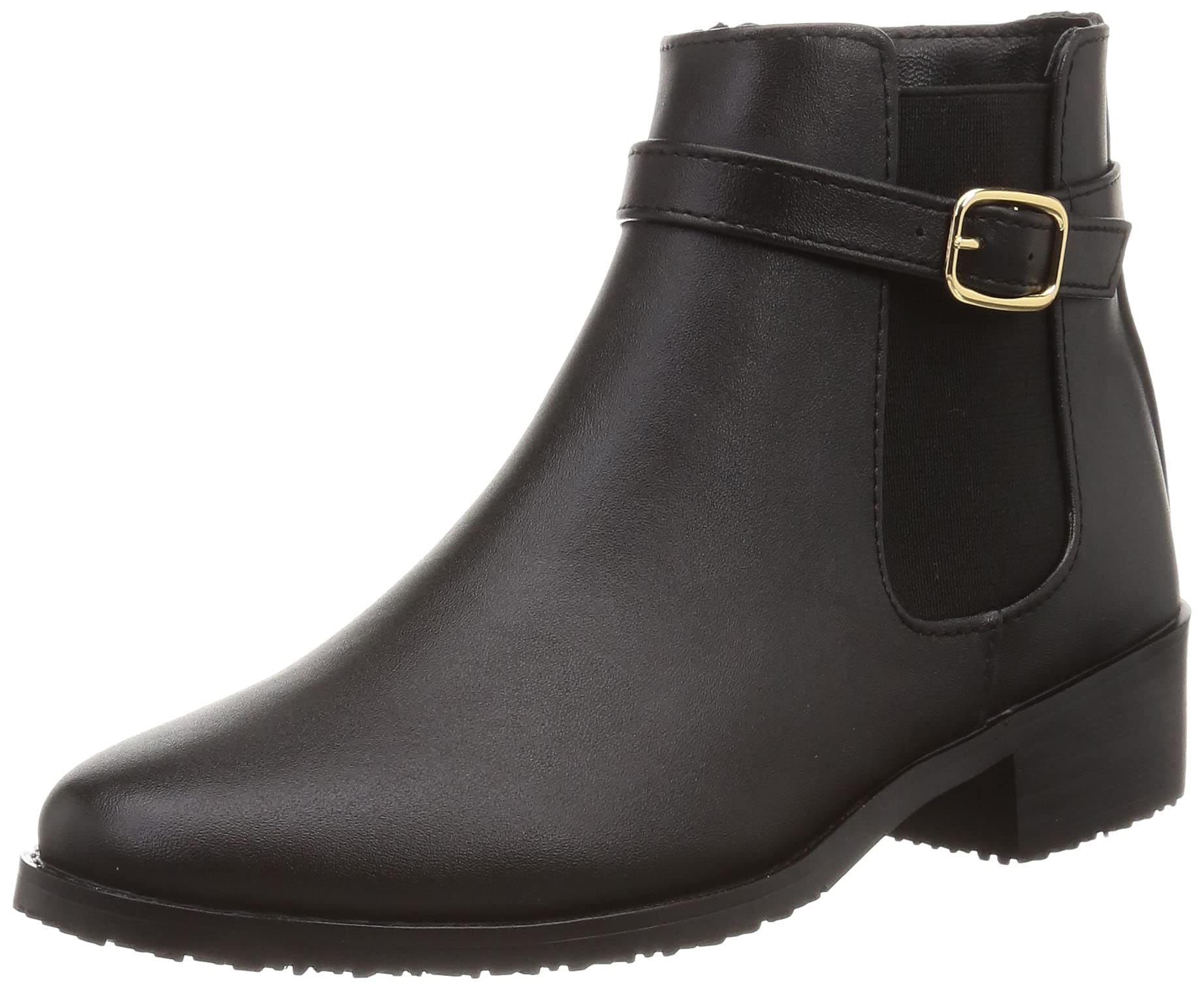 [オリエンタルトラフィック] レインシューズ レイン 晴雨兼用 ブーツ 滑りにくい レディース 大きいサイズ 小さいサイズ 歩きやすい サイドゴア ファスナー ブラック 21.0~21.5 cm