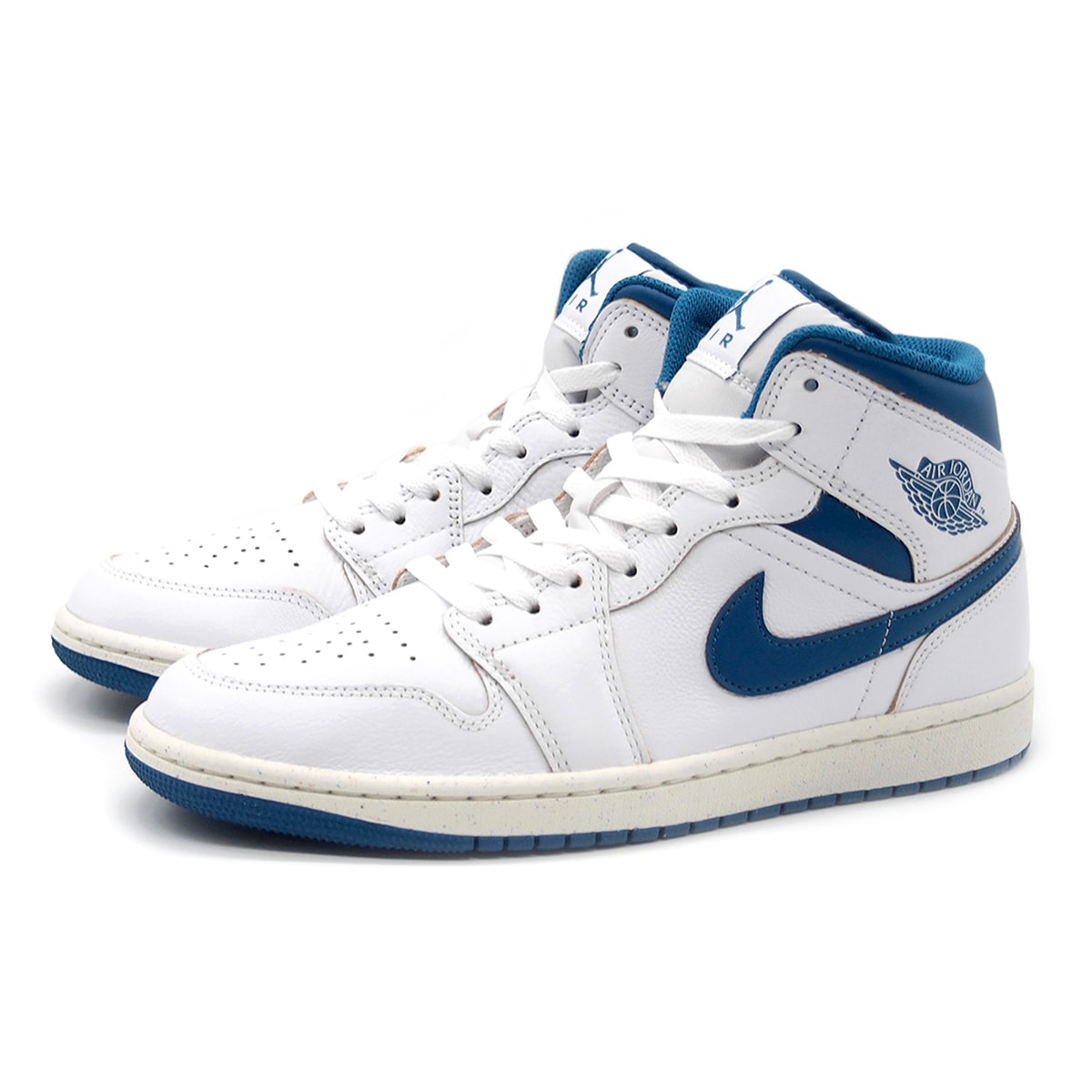 ナイキ スニーカー メンズ エアジョーダン1 ミッド ホワイト/セイル/インダストリアルブルー NIKE AIR JORDAN 1 MID SE WHITE/SAIL/INDUSTRIAL BLUE