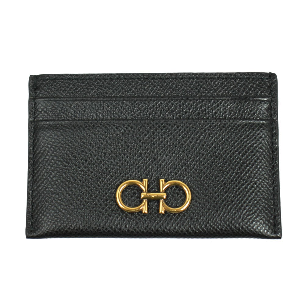 カードケース ダブル ガンチーニ レザー ブラック 22 0007 0742164