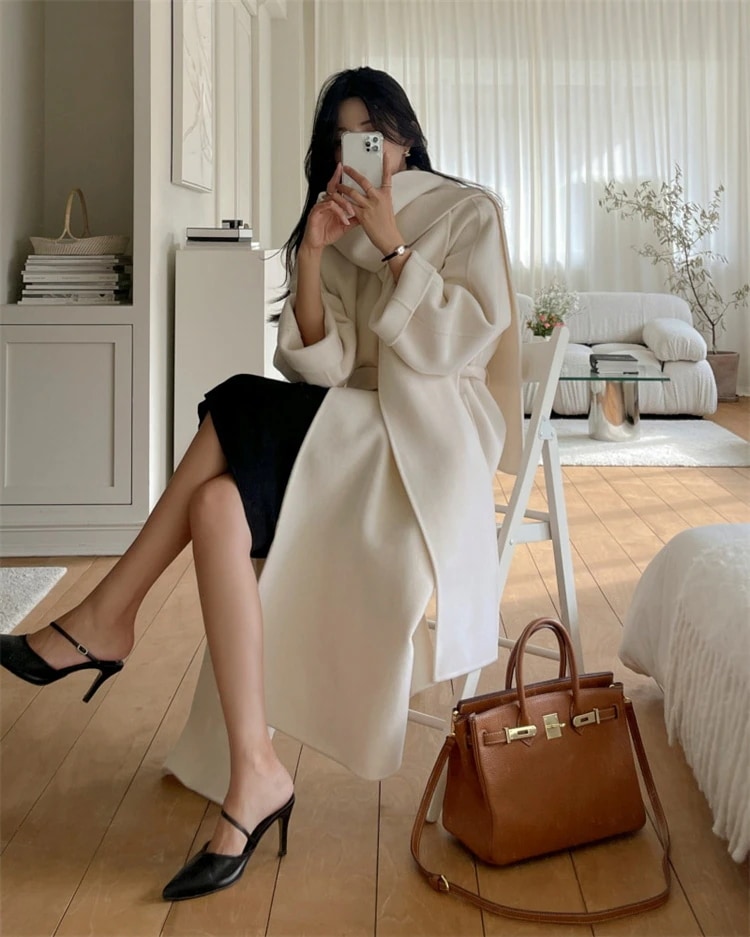 スタイル スカーフ ロング トレンチコート あったか ファーコート 大人気 コート 怠惰な風 ゆったりする ギャザリング