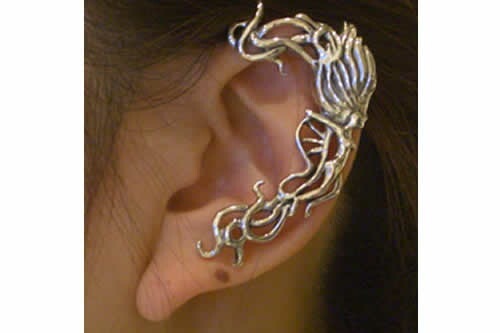 フェアリーイヤーフック（左耳用） 妖精 シルバー925 イヤーラップ 男性 女性 イヤリング 高級 プレゼント 引っ掛けるだけ 本物の銀 アクセサリー 大きい かっこいい ew-00-00002xx 9,931円