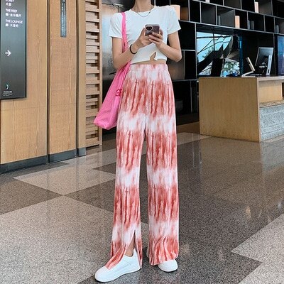 デニムパンツワイドパンツスリット入りパンツ品２０２１ダメジデニムパンツシルエット！フレアパンツ 6,162円