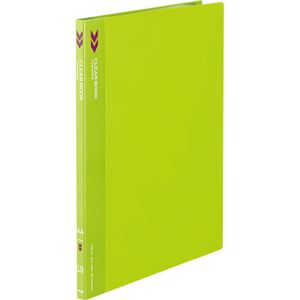 (まとめ) コクヨ クリヤーブック(クリアブック)(K2)固定式 A4タテ 10ポケット 背幅11mm 中紙なし 黄緑 K2ラ-K10YG 1冊 (×30セット)