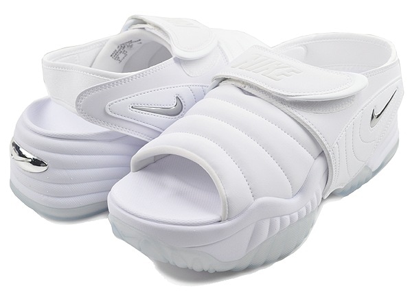 ウィメンズ アジャスト フォース サンダル dv2136-100 ホワイト メタリックシルバー