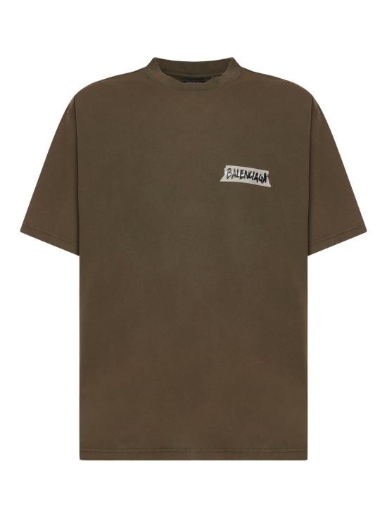 BALENCIAGA Men T-Shirts 764235 TTVL62840 KHAKI