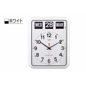 TWEMCO（トゥエンコ） 掛け時計 パタパタカレンダー時計 BQ-12A　ホワイト