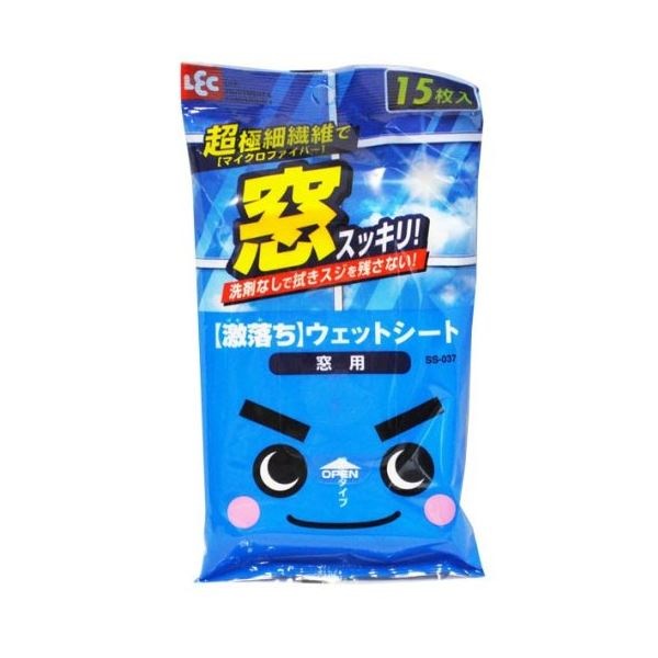 （まとめ）ウェットシート 激落ちシート 窓用 15枚 SS-037 [60個セット]
