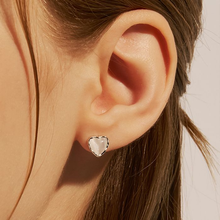 special heart stone earring 2色 おしゃれ ピアス 韓国芸能人着用 韓国ファッション