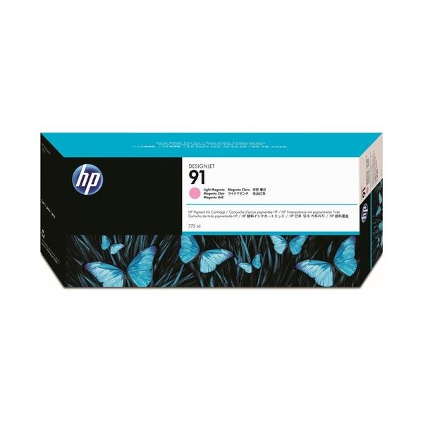 （まとめ） HP91 インクカートリッジ ライトマゼンタ 775ml 顔料系 C9471A 1個 3セット