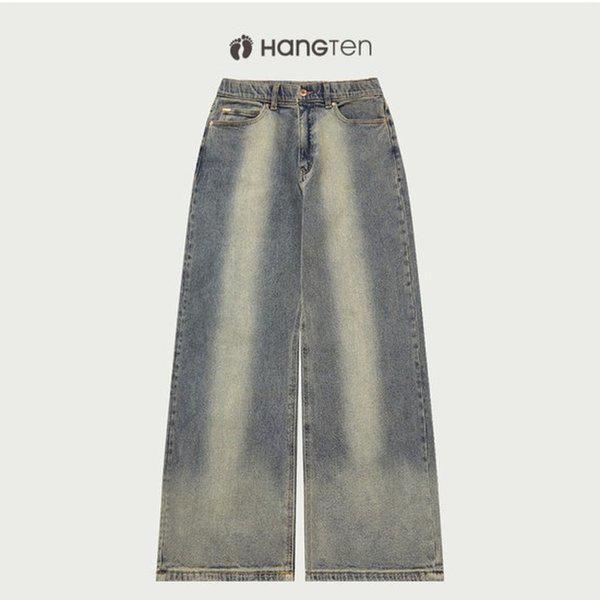 女性用ヒドゥンバンディングバックブラシスーパーワイドデニムパンツ 10540-155-804-10F-SH