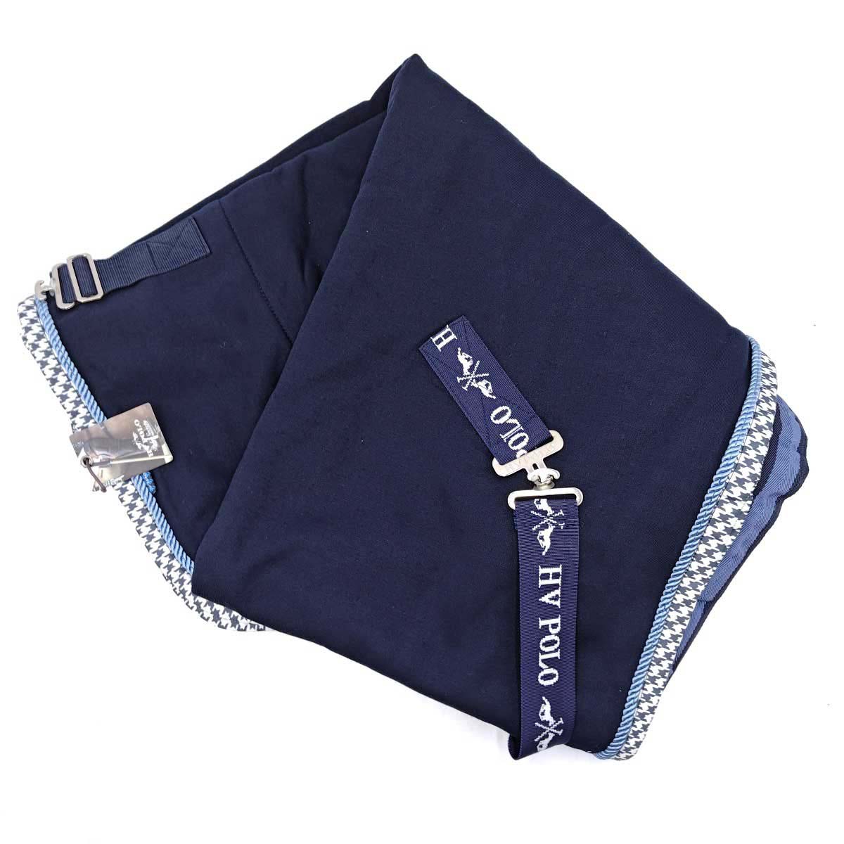 【中古・未使用品】HV POLO Jarsey Blanket Brandson ブランケット ラグ 195cm ネイビー 乗馬 馬術