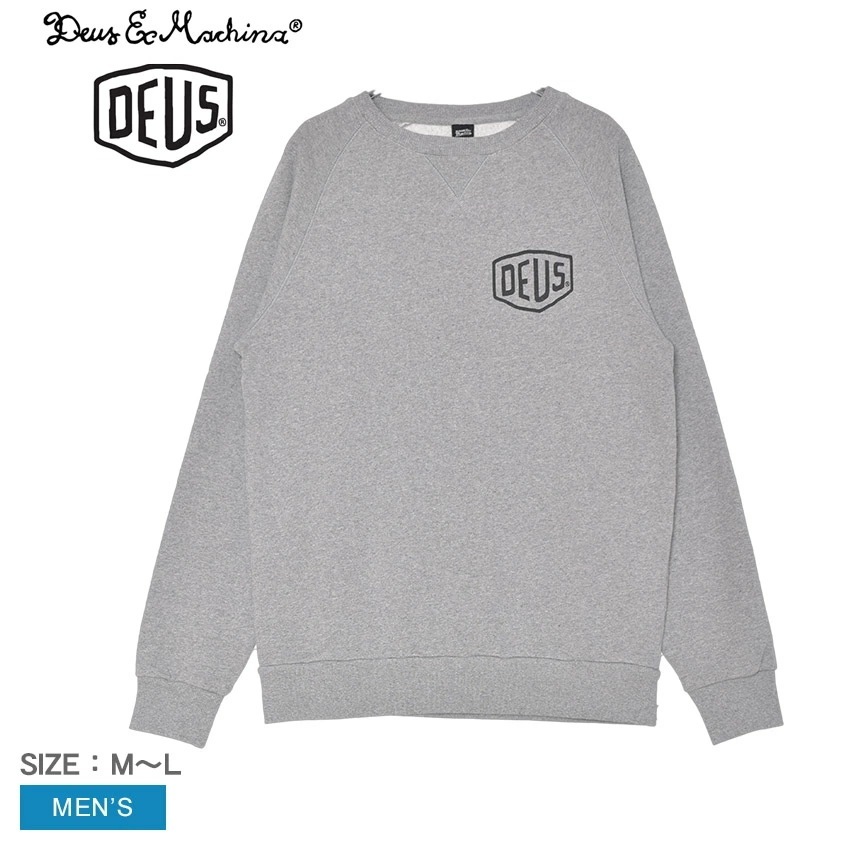 エクス マキナ クルーネックスウェット DMW48259D メンズ 裏起毛 トップス 長袖 ラグラン ロゴ ストリート ブランド カジュアル シンプル おしゃれ 秋 冬 春 グレー
