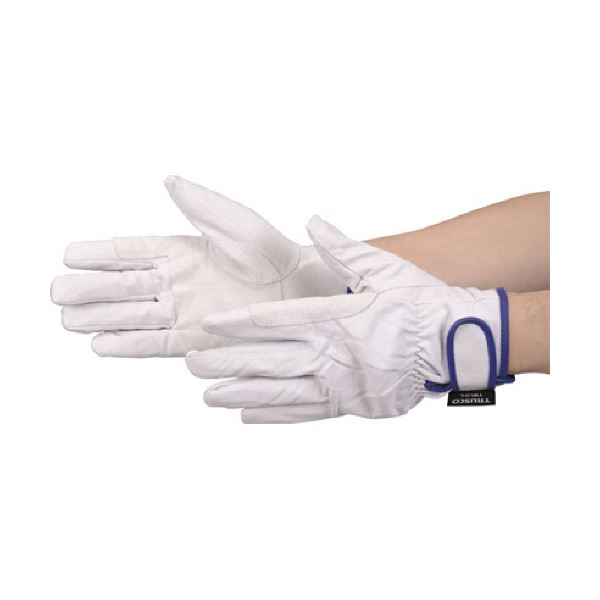 （まとめ）マジック式 防寒豚本革手袋 当て付タイプ Lサイズ TWLG-L 1双 [x5セット]