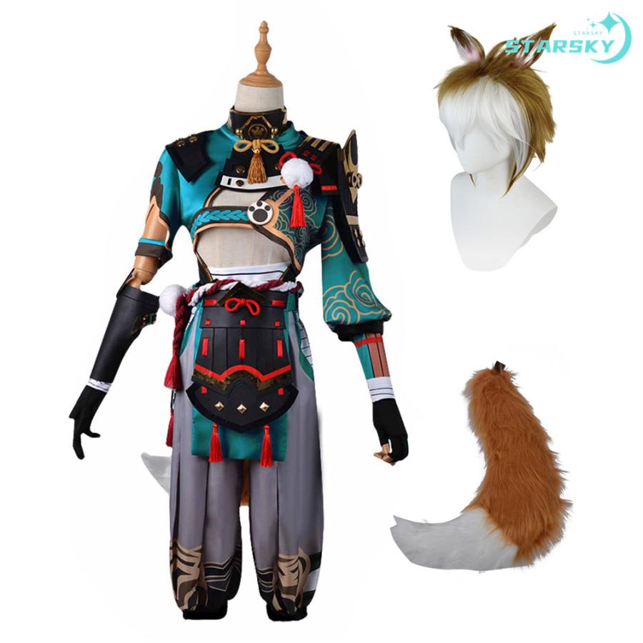 原神 げんしん genshin 稲妻 ゴロー 五郎 風　コスプレ衣装 コスプレ服　コスプレウィッグ　コスチューム　服 ハロウィン イベント