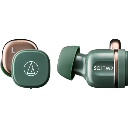 オーディオテクニカ ATH-SQ1TW2-GR 完全ワイヤレス Bluetoothイヤホン(フォレストグリーン) ATHSQ1TW2GR