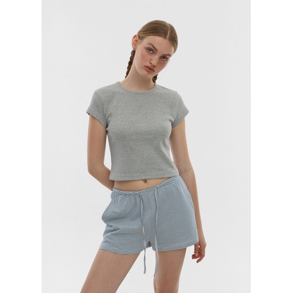 ブラックアップ [B-BASIC] クールスタンダードラウンドクロップ半袖Tシャツ (2サイズ)