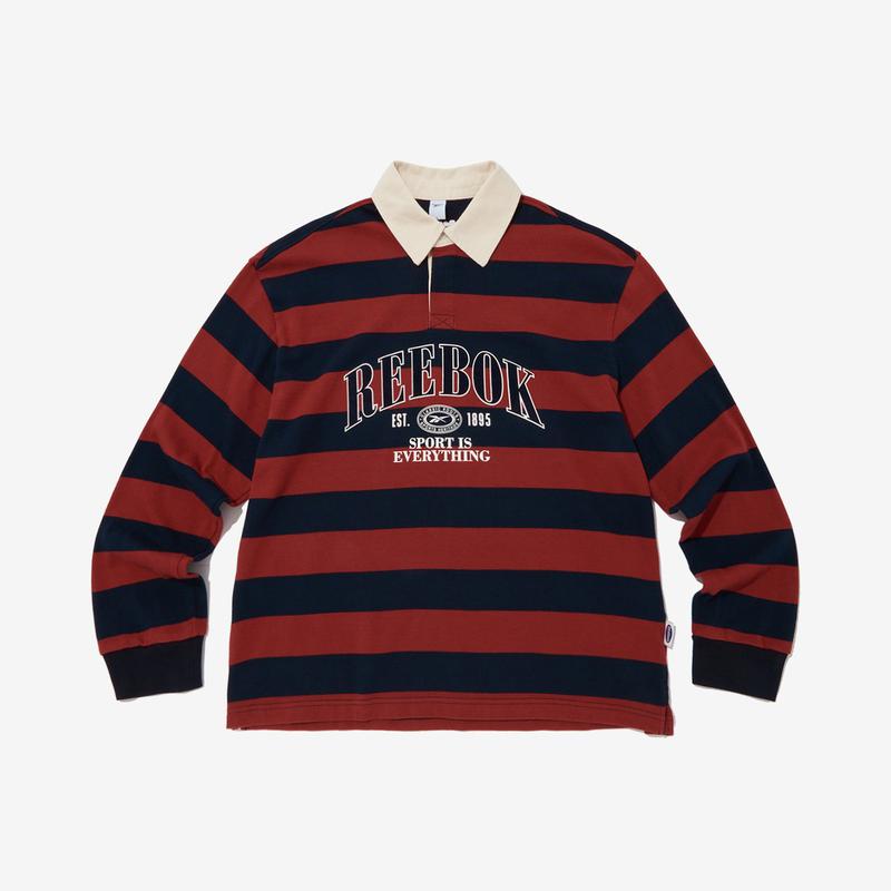 ヘリテージラグビーカラーTシャツ - レッド：ネイビー25FW RETS5FL22N3