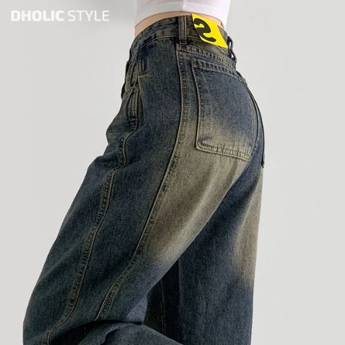 サイドタックビンテージワイドデニムパンツ・p683182