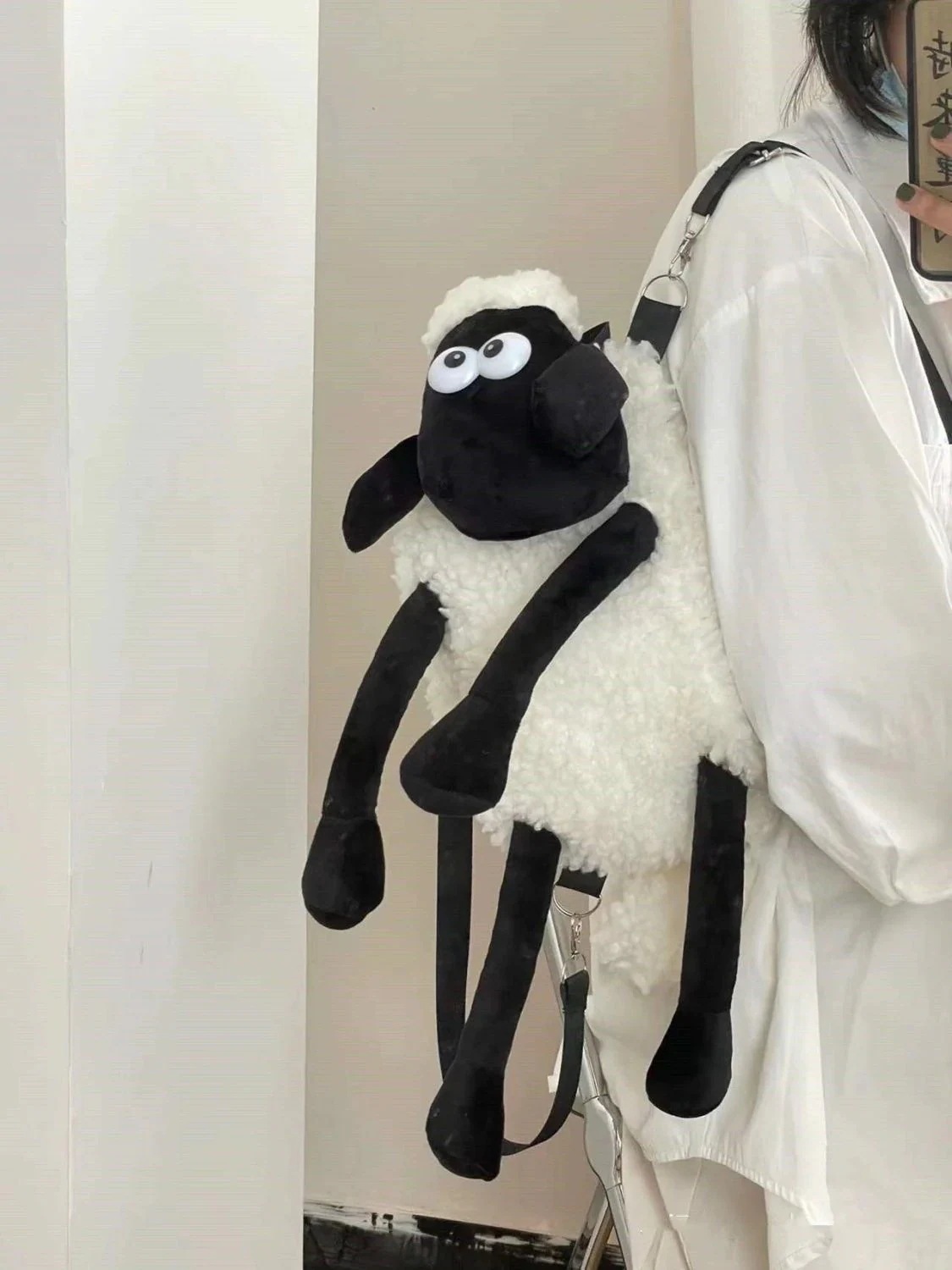 Qoo10-ひつじのショーン バックパック ぬいぐるみ 子供用 スクールバッグ カートゥーン バックパック 醜い かわいい 小さい サッチェルバッグ 女性