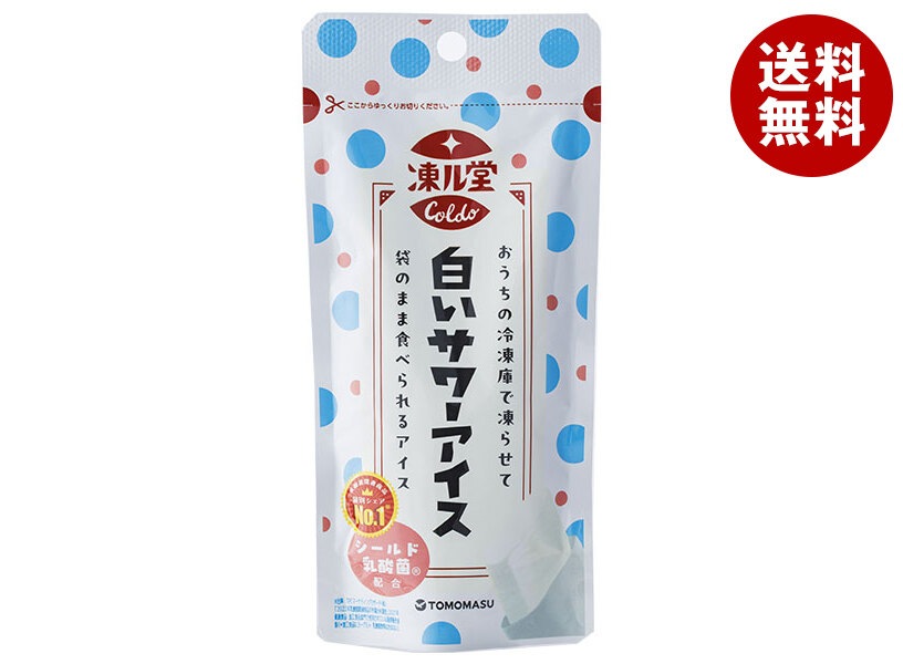 友桝飲料 凍ル堂 白いサワーアイス 80gパウチ＊36本入＊(2ケース)