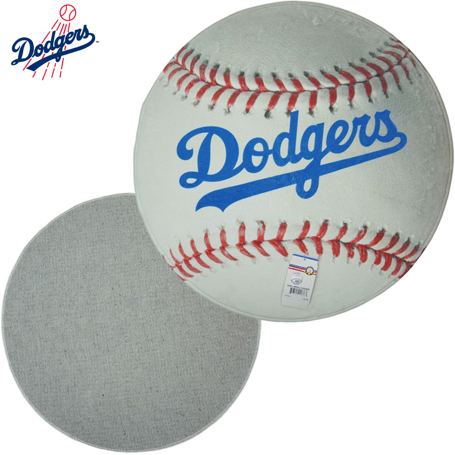 ロサンゼルス ドジャース公式グッズ野球ボール型 フロアマット ブルックリンドジャースインテリア 引っ越し祝い ディスプレイ ガレージインテリアLA DODGERS 大谷