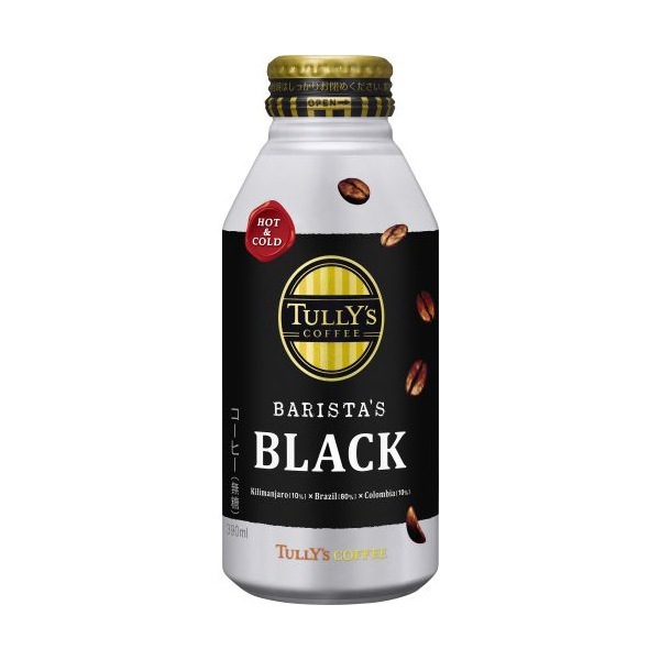 タリーズバリスタズブラック ボトル缶 390ml 24 メーカー直送