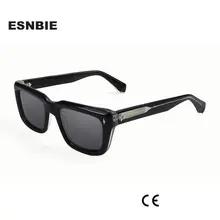 高品質厚いアセテートサングラス男性ブランドデザイナーリベットスクエアサングラス女性特大 UV400 シェード男性