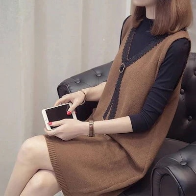 サロペットワンピース レディース 2点セット 膝上ワンピース ジャンパースカート プルオーバー v今日は30パーセント