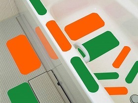 ケアメディックス お風呂ピタットシート 2号 オレンジ 2号（15X30）