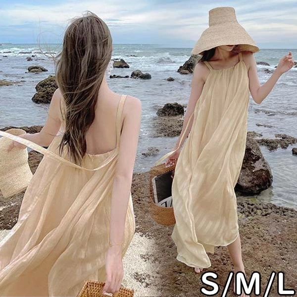背中 開き ワンピース リゾートワンピ ハワイ リゾートワンピース 沖縄 夏ワンピ ゆったり 体型カバー ロングワンピース 肩見せ 夏 レディース ビーチ 旅行 大人可愛い 母の日 プレゼント Aライ