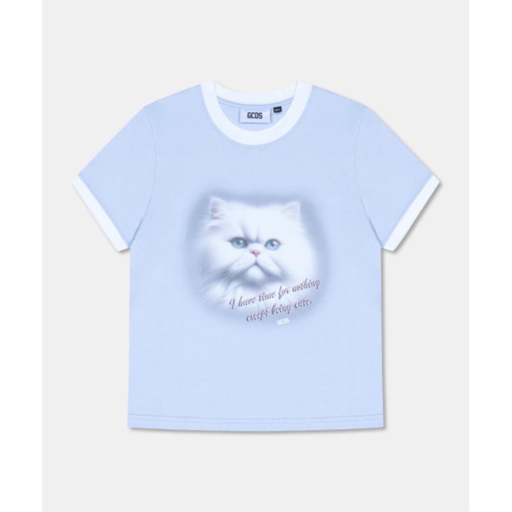 GCDS CAT BOXY TSHIRT DKTAA21085SK