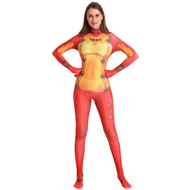 【新品開催 】新世紀エヴァンゲリオン　明日香 全身タイツ コスプレ衣装 ステージ衣装 ライクラ 柔らかい 弾力と伸縮性あり ハロウイン　コスプレ衣装