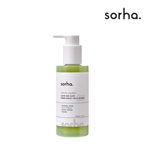 SORHA CLEAN AND GLOW GREEN BARLEY ジェルクレンザー 205mL