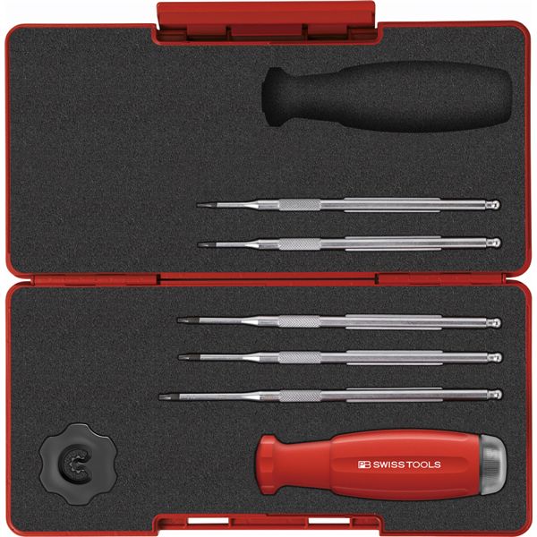 PB SWISS TOOLS ピービースイスツールズ 6点組 スイスグリップ 215トルクスドライバーブレード付トルクドライバーセット トルク設定範囲（Nm）0.4-2.0 8321.SETA1