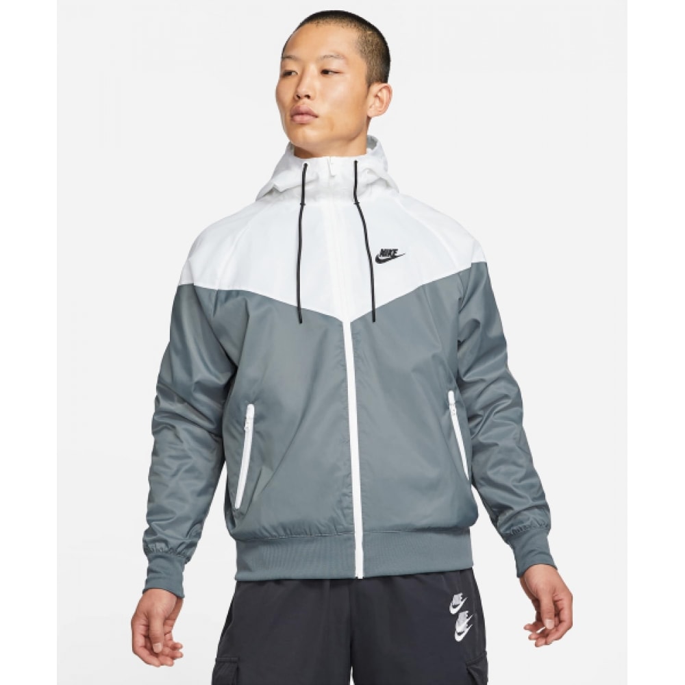 ナイキスポーツウェアウィンドランナーフード付きジャケット M-スモークグレー:ホワイト:スモークグレー:ブラック/DA0002-084