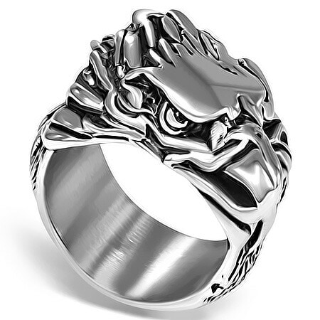 イーグルステンレスリング（RMT165）指輪 28号 鷲の顔 鷹の頭 タカ ワシ 3D 鳥 立体 リアル サージカルステンレス316L アクセサリー 男性 女性 プレゼント r0614xxxxxxxx