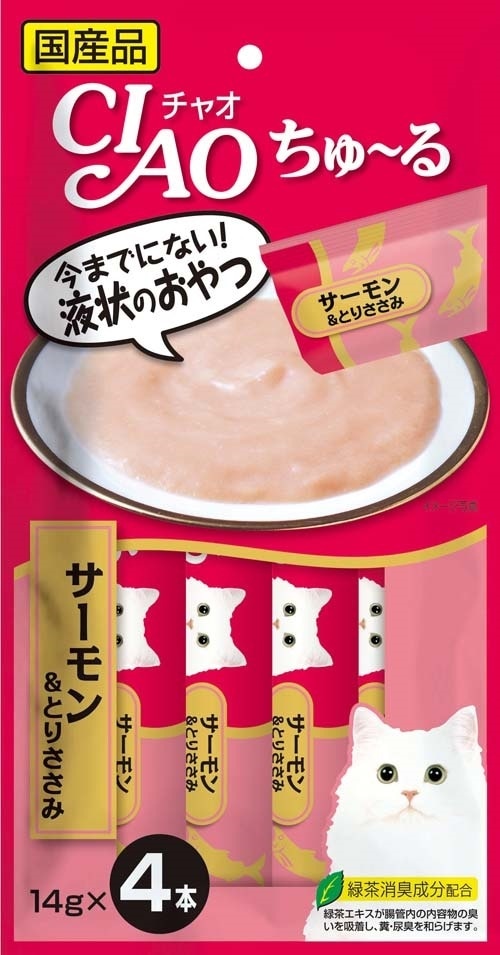 まとめ買い）いなばペットフード CIAO ちゅる サーモン＆とり