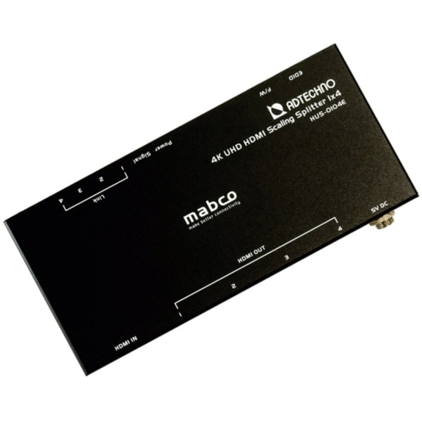 HUS-0104E [スケーリング機能搭載 業務用薄型HDMI 2.0a 4分配器] メーカー直送