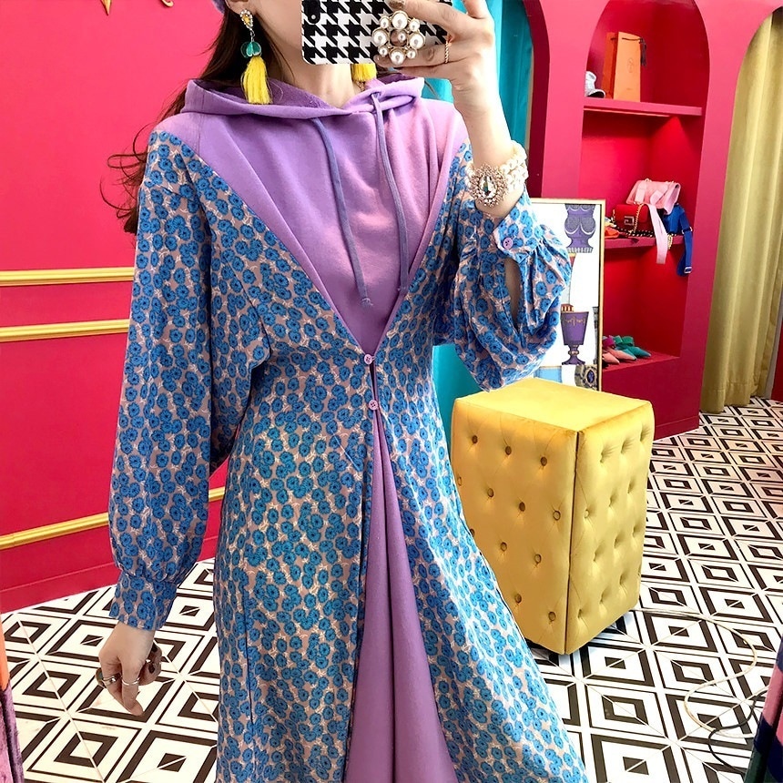 レトロ風 ワンピース 長袖 秋 カジュアル ロング aライン Tシャツワンピ シャツワンピース マキシ aライン Aライン ロング ロング丈 マキシ マキシ丈 9分丈 アンクル丈 ストレート Aライン