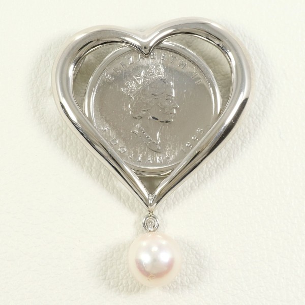 メイプルリーフ 1/10oz 1/10オンスコイン白金 PT1000 ペンダントトップ パール 中古