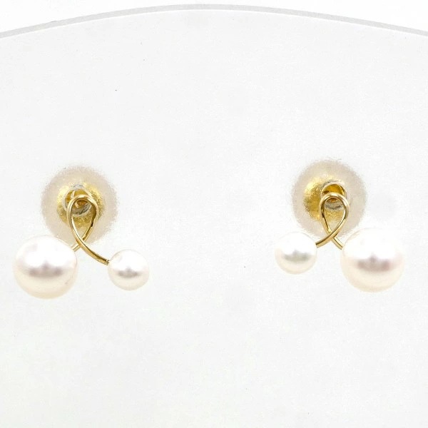 K18 18金 YG イエローゴールド ピアス パール(真珠) 総重量約0.4g ジュエリー 中古
