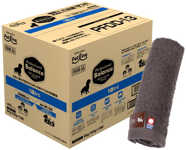 プロフェッショナルバランス 1歳 成犬用 6kg 【犬想いオリジナル 今治ハンドタオルセット】【タオルカラー モカ】【正規品】