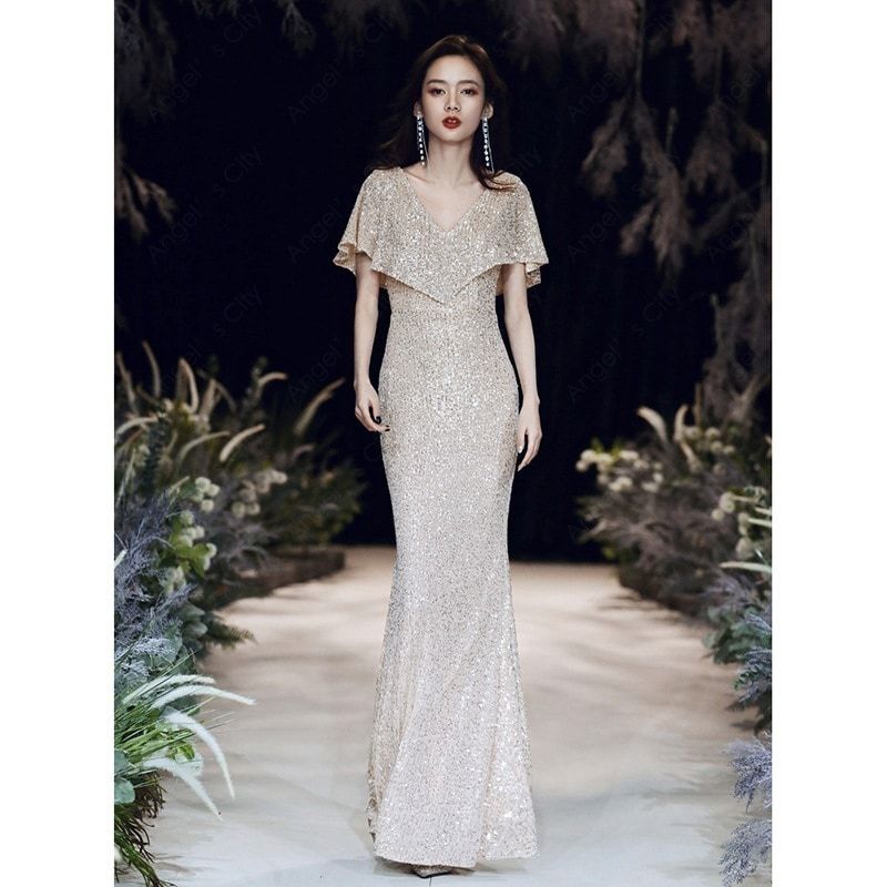 2024新作 パーティードレス 高級感 気質 ワンピース 花嫁ロングドレス 結婚式ワンピース 結婚式 ドレス ウェディングドレス 白 ロングドレス 韓国ファッション59-54